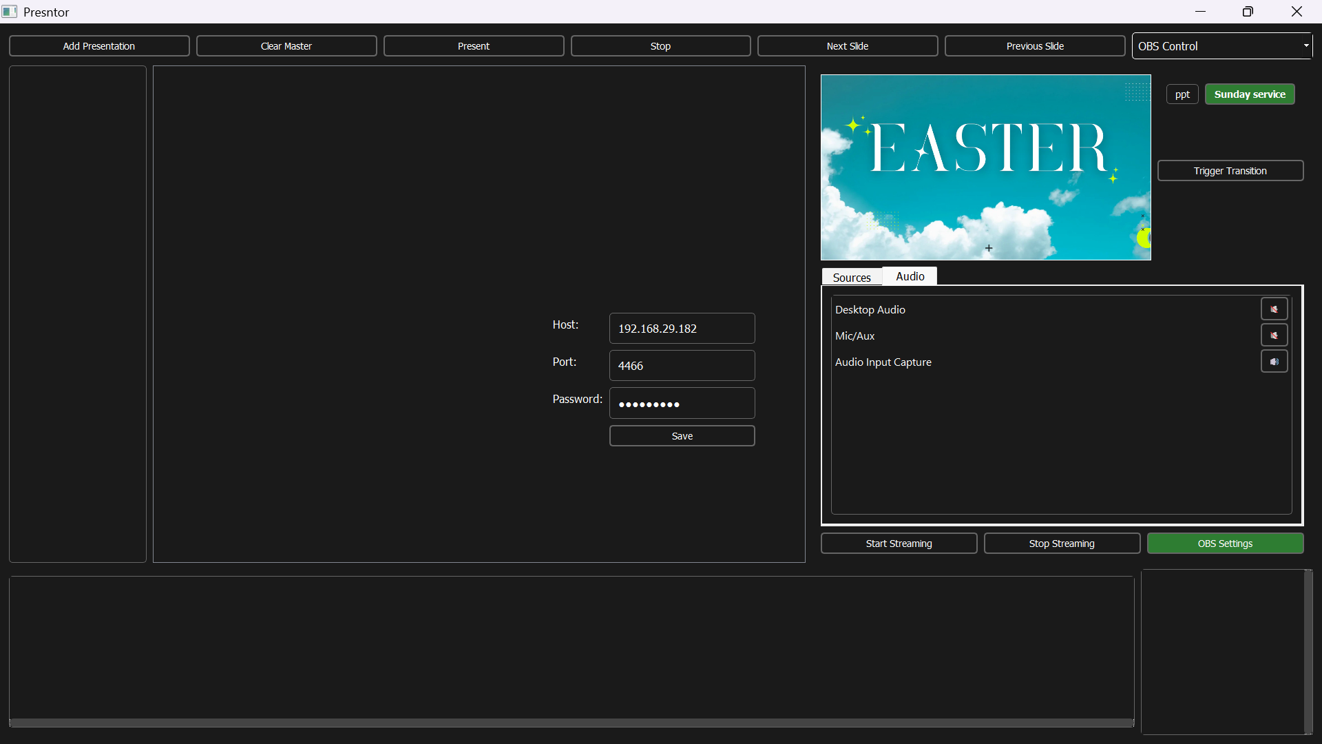 OBS WebSocket Settings